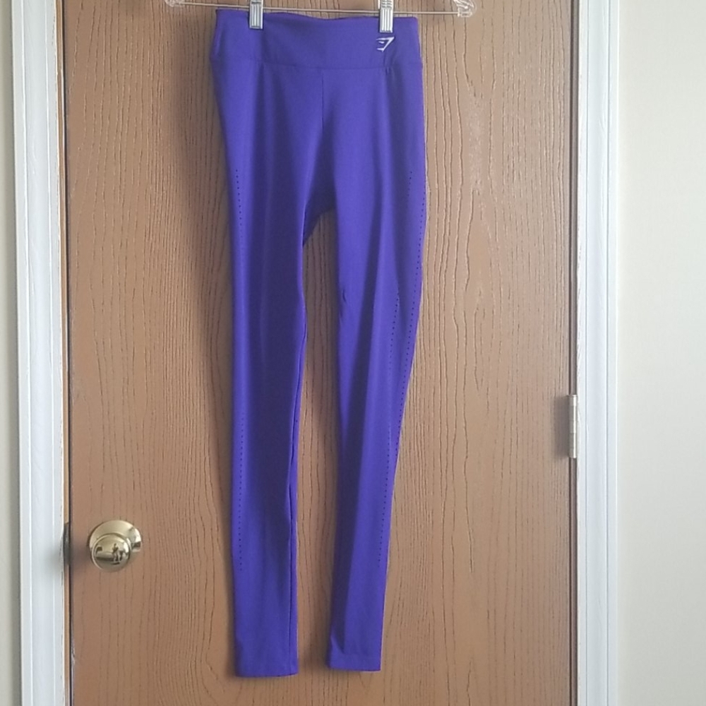 Gymshark Blue Laser Cut Tights Size Small